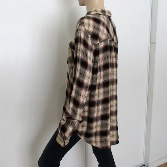 LUCKY BRAND Shirt Size Large Plaid Button Down - Picture 5 of 9